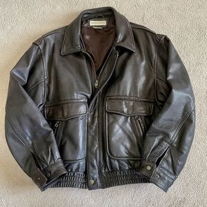 A-2 Leather Aviator/Bomber Jacket - Size 46. Branded: Banana Republic